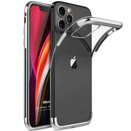 Microsonic Apple iPhone 12 Pro Kılıf Skyfall Transparent Clear Gümüş