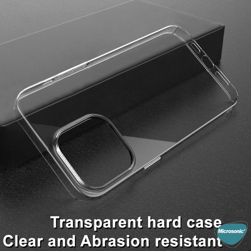 Microsonic Apple iPhone 13 Pro Kılıf Non Yellowing Crystal Clear Sararma Önleyici Kristal Şeffaf
