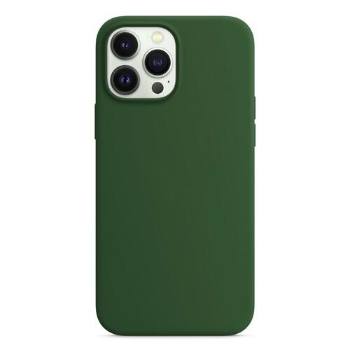 Microsonic Apple iPhone 13 Pro Max Kılıf Liquid Lansman Silikon Koyu Yeşil