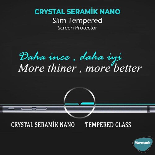 Microsonic Apple iPhone 15 Plus Crystal Seramik Nano Ekran Koruyucu Siyah (2 Adet)