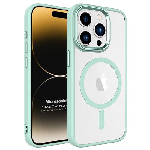 Microsonic Apple iPhone 15 Pro Max Kılıf Shadow Planet Açık Yeşil