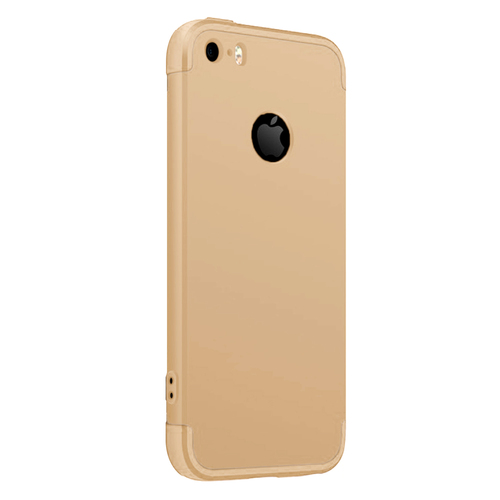 Microsonic Apple iPhone 5 / 5S Kılıf Double Dip 360 Protective Gold