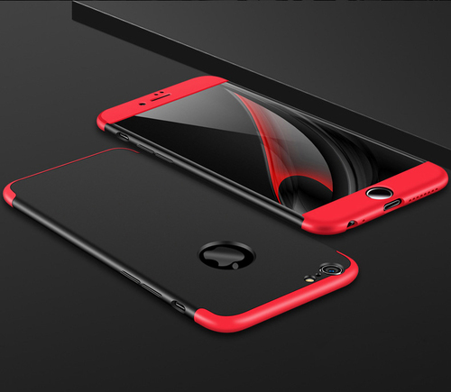 Microsonic Apple iPhone 6 Kılıf Double Dip 360 Protective Siyah Kırmızı