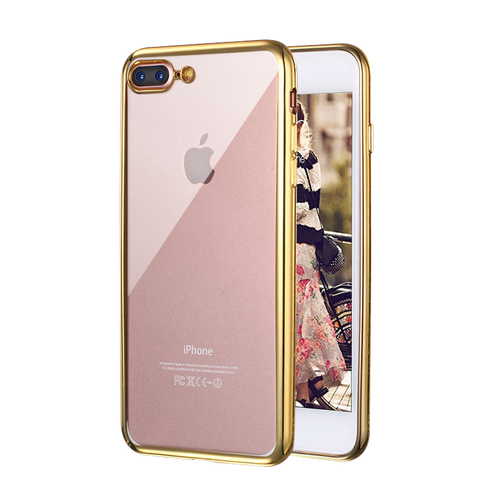Microsonic Apple iPhone 7 Plus Kılıf Flexi Delux Gold