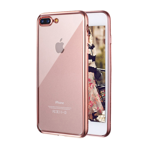 Microsonic Apple iPhone 7 Plus Kılıf Flexi Delux Rose Gold