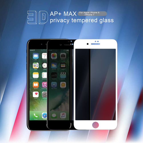 Microsonic Apple iPhone 7 Privacy 5D Gizlilik Filtreli Cam Ekran Koruyucu Beyaz