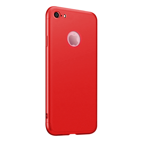 Microsonic Apple iPhone 8 Kılıf Double Dip 360 Protective Kırmızı