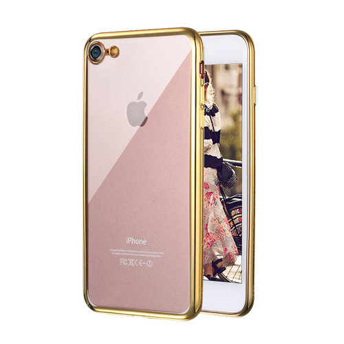 Microsonic Apple iPhone 8 Kılıf Flexi Delux Gold
