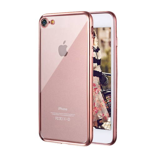 Microsonic Apple iPhone 8 Kılıf Flexi Delux Rose Gold