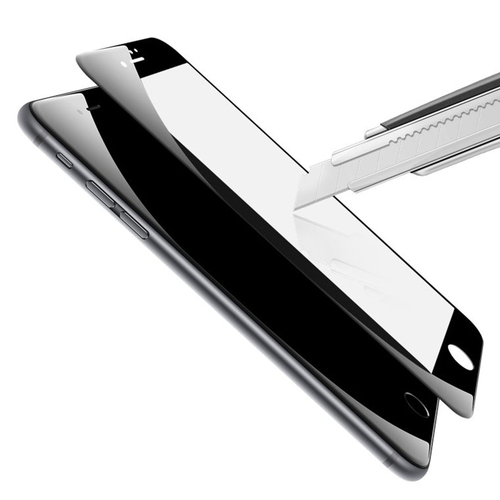 Microsonic Apple iPhone 8 Tam Kaplayan Temperli Cam Ekran koruyucu Kırılmaz Film Siyah