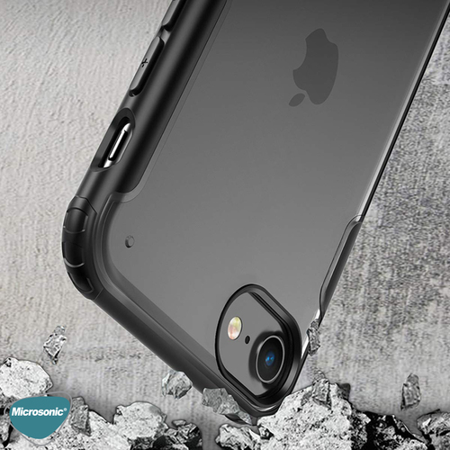 Microsonic Apple iPhone SE 2020 Kılıf Frosted Frame Lacivert