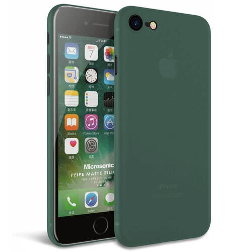 Microsonic Apple iPhone SE 2020 Kılıf Peipe Matte Silicone Yeşil