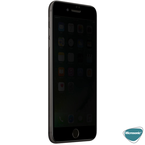 Microsonic Apple iPhone SE 2020 Privacy 5D Gizlilik Filtreli Cam Ekran Koruyucu Siyah