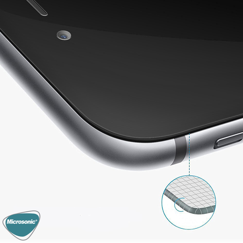 Microsonic Apple iPhone SE 2020 Tam Kaplayan Temperli Cam Ekran Koruyucu Siyah