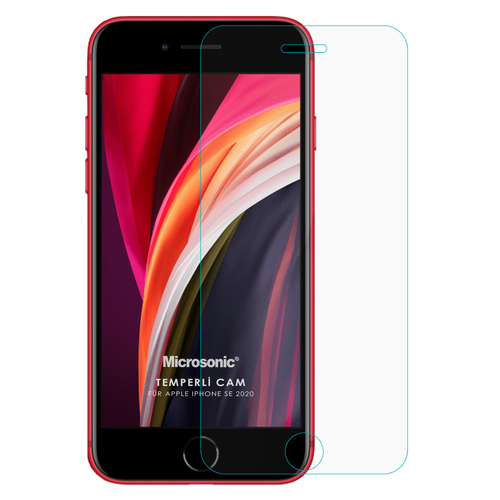 Microsonic Apple iPhone SE 2020 Temperli Cam Ekran Koruyucu