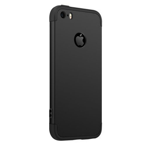 Microsonic Apple iPhone SE Kılıf Double Dip 360 Protective Siyah