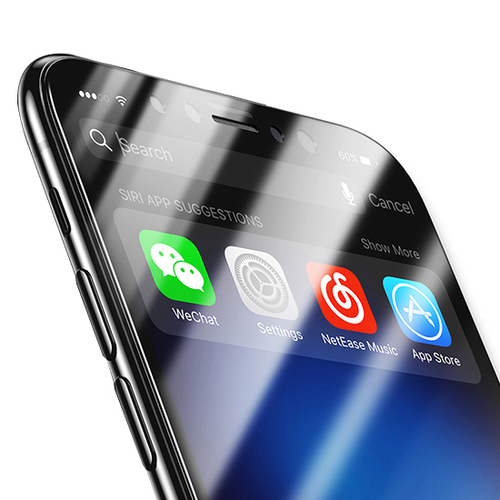Microsonic Apple iPhone X Kavisler Dahil Tam Ekran Kaplayıcı Şeffaf Koruyucu Film