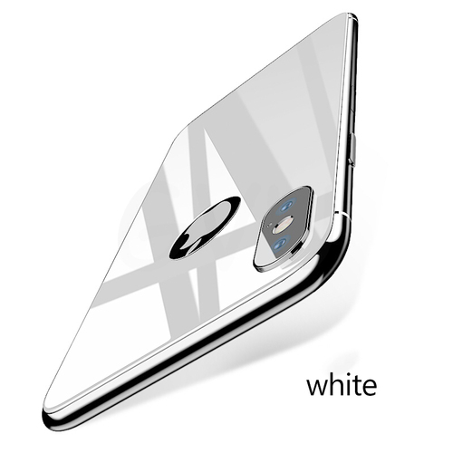 Microsonic Apple iPhone X Tam Kaplayan Arka Temperli Cam Ekran koruyucu Kırılmaz Film Beyaz