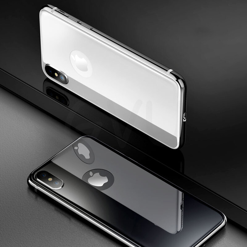 Microsonic Apple iPhone X Tam Kaplayan Arka Temperli Cam Ekran koruyucu Kırılmaz Film Siyah