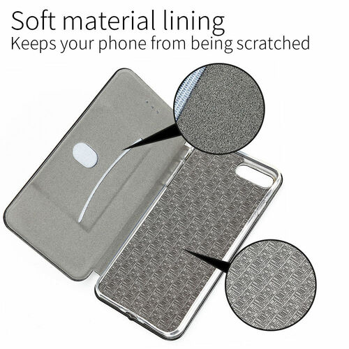 Microsonic Apple iPhone XS (5.8'') Kılıf Ultra Slim Leather Design Flip Cover Gümüş