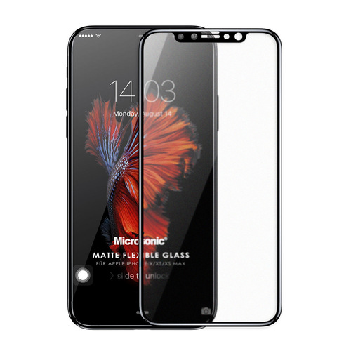 Microsonic Apple iPhone XS Seramik Matte Flexible Ekran Koruyucu Siyah