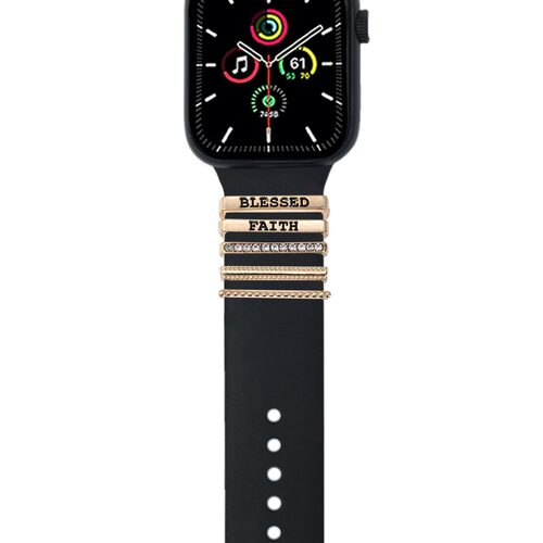 Microsonic Apple Watch 4 44mm Kordon Aksesuarı Blessed Faith Charm Gold