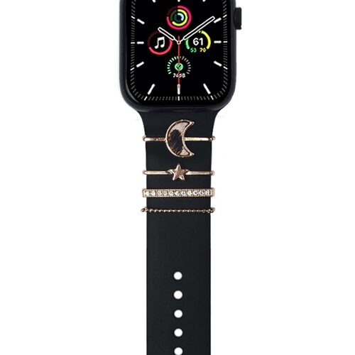 Microsonic Apple Watch 5 44mm Kordon Aksesuarı Crescent and Star Charm