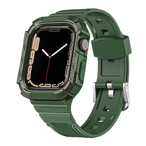 Microsonic Apple Watch 7 41mm Kordon Dual Apex Resist Yeşil