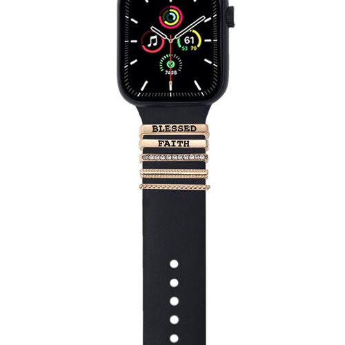 Microsonic Apple Watch 8 41mm Kordon Aksesuarı Blessed Faith Charm Gold