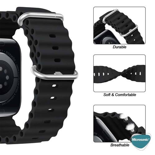 Microsonic Apple Watch SE 2022 40mm Kordon Ocean Band Sarı