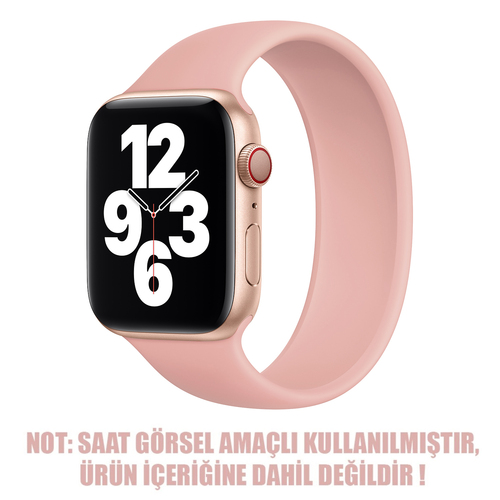 Microsonic Apple Watch SE 2022 40mm Kordon, (Small Size, 135mm) New Solo Loop Rose Gold