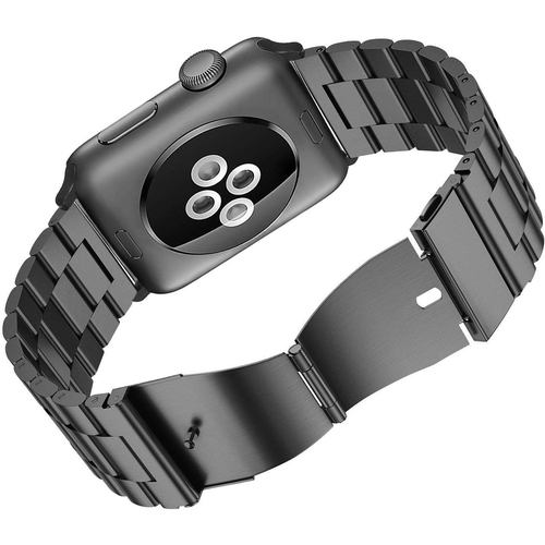 Microsonic Apple Watch SE 2022 40mm Metal Stainless Steel Kordon Siyah