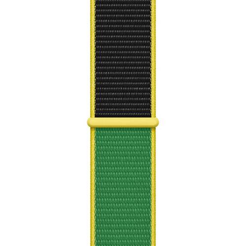 Microsonic Apple Watch SE 2022 44mm Hasırlı Kordon Woven Jamaika International Collection Spor Loop