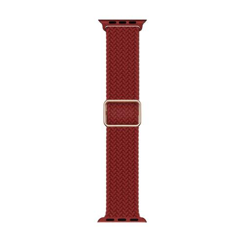 Microsonic Apple Watch SE 2022 44mm Kordon Braided Loop Band Kırmızı