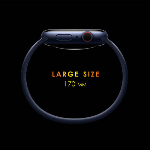 Microsonic Apple Watch SE 2022 44mm Kordon, (Large Size, 170mm) New Solo Loop Gri
