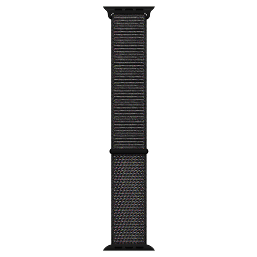 Microsonic Apple Watch Series 1 38mm Hasırlı Kordon Woven Sport Loop Black