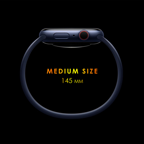 Microsonic Apple Watch Series 3 38mm Kordon, (Medium Size, 145mm) New Solo Loop Beyaz