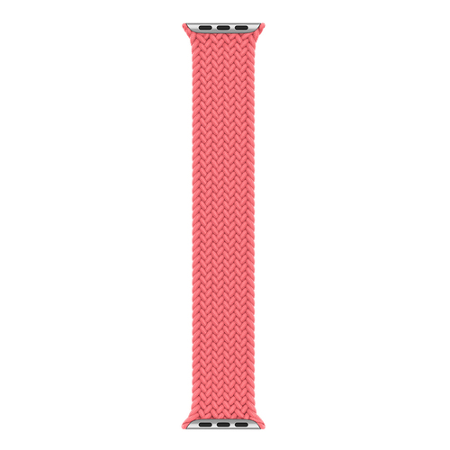 Microsonic Apple Watch Series 3 38mm Kordon, (Small Size, 127mm) Braided Solo Loop Band Pembe
