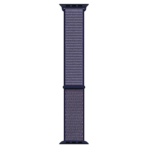 Microsonic Apple Watch Series 3 42mm Hasırlı Kordon Woven Sport Loop Midnight Blue