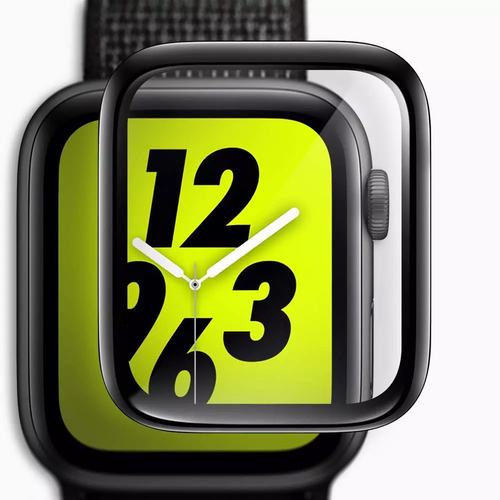 Microsonic Apple Watch Series 4 40mm Tam Kaplayan Temperli Cam Full Ekran koruyucu Siyah