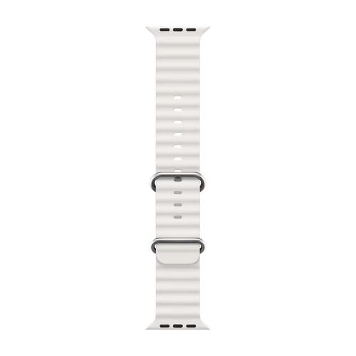 Microsonic Apple Watch Series 6 40mm Kordon Ocean Band Beyaz