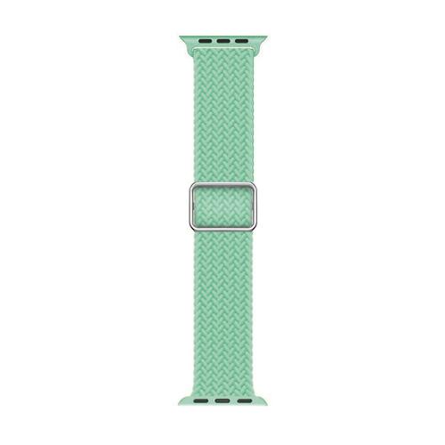 Microsonic Apple Watch Series 6 44mm Kordon Braided Loop Band Yeşil
