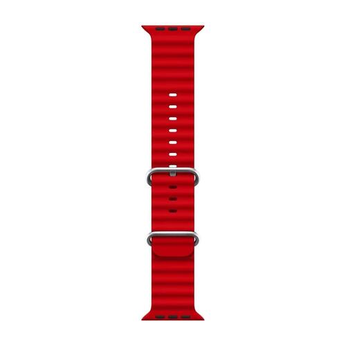 Microsonic Apple Watch Series 6 44mm Kordon Ocean Band Kırmızı