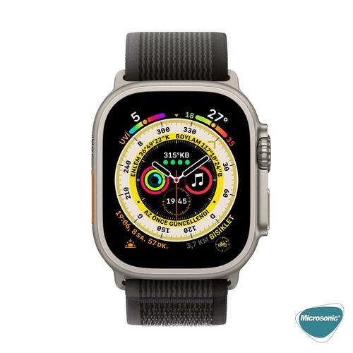Microsonic Apple Watch Series 7 45mm Kordon Trail Loop Kahverengi