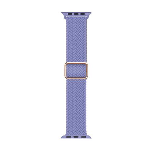 Microsonic Apple Watch Series 9 41mm Kordon Braided Loop Band Lila