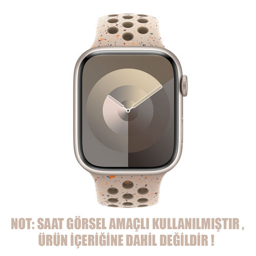 Microsonic Apple Watch Series 9 41mm Kordon Flame Sport Band Bej