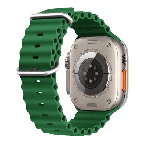 Microsonic Apple Watch Series 9 41mm Kordon Ocean Band Yeşil