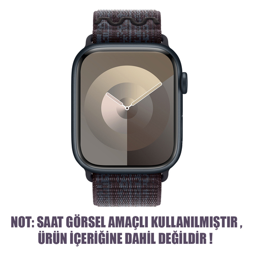 Microsonic Apple Watch Series 9 41mm Kordon Terra Sport Loop Siyah