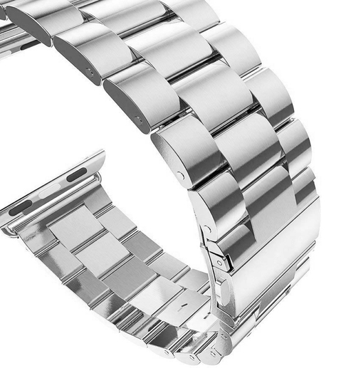Microsonic Apple Watch Series 9 41mm Metal Stainless Steel Kordon Gümüş