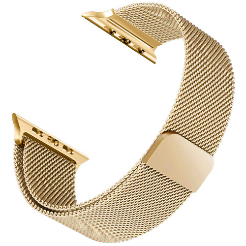 Microsonic Apple Watch Series 9 41mm Milanese Loop Kordon Gold